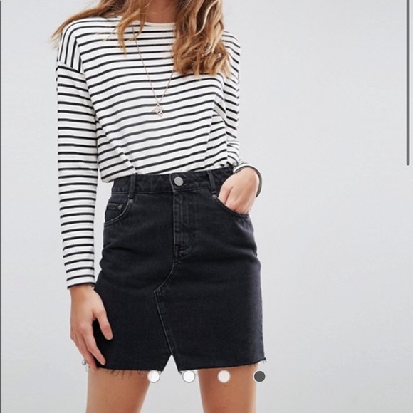 black denim skirt asos